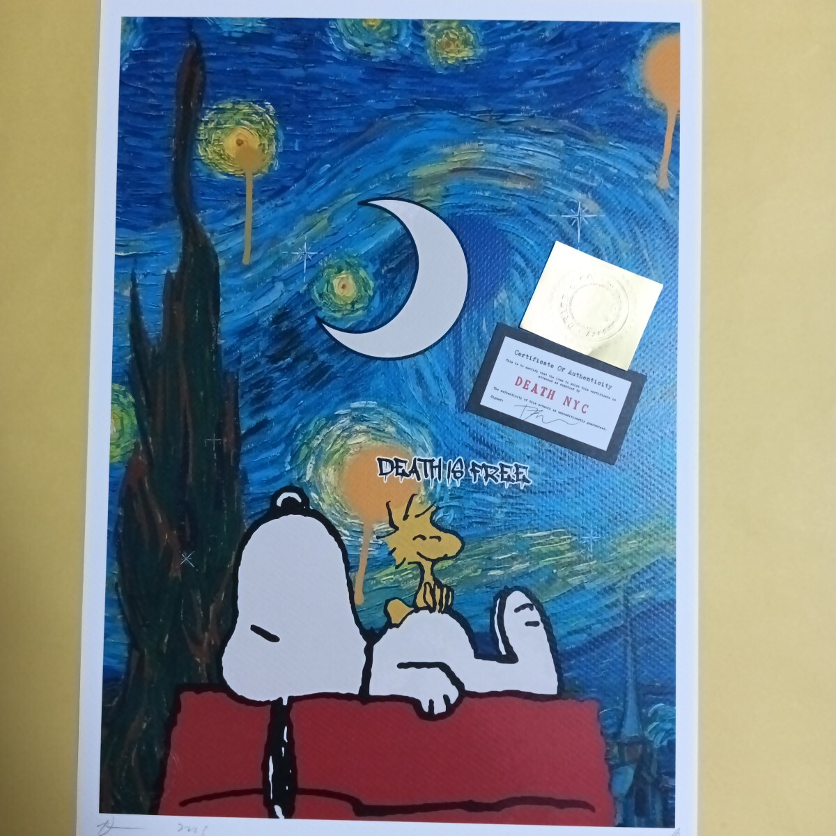 DEATH NYC 世界限定100枚 アートポスター SNOOPY スヌーピー DEATH NYC 世界限定100枚 アートポスター SNOOPY スヌーピー