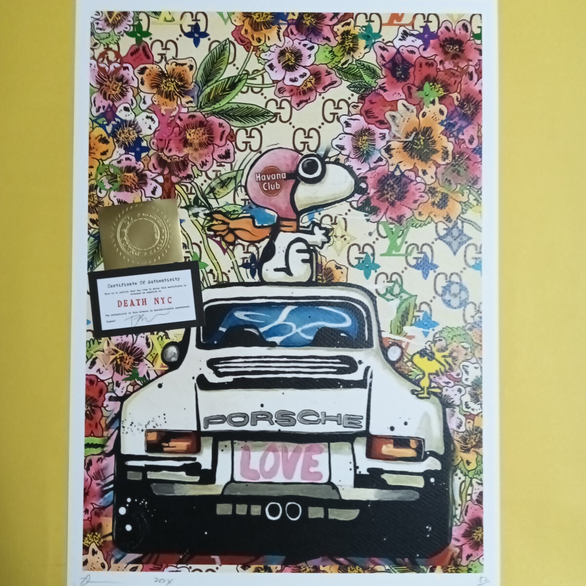 DEATH NYC 世界限定100枚 アートポスター SNOOPY スヌーピー DEATH NYC 世界限定100枚 アートポスター SNOOPY スヌーピー
