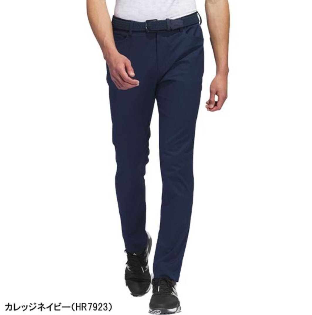 アディダス ゴルフ ストレッチ 5ポケット メンズ EEW58 ゴルフウェア ボトムス HR7923 新品 未使用 送料無料 ウエスト85 ネイビー_画像1