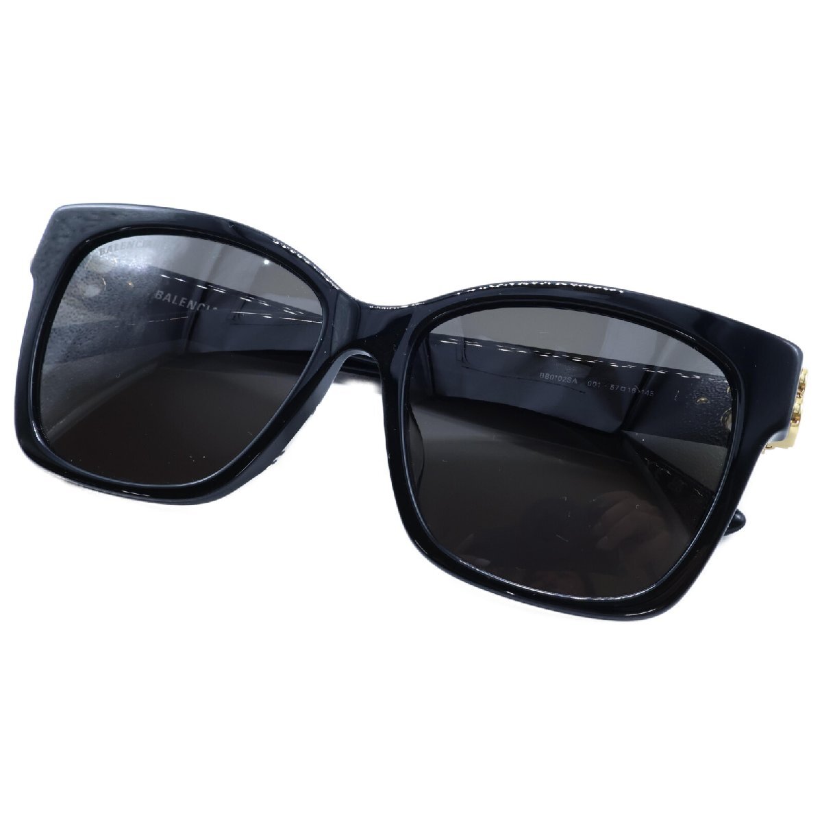 美品】BALENCIAGA バレンシアガ BB0102SA 001 ウェリントン 美品】BALENCIAGA バレンシアガ BB0102SA 001 ウェリントン