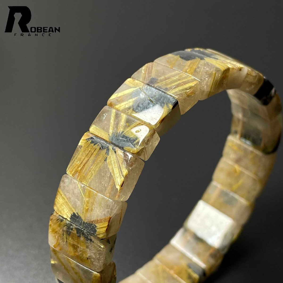 2024春の新作 貴重EU製 定価10万円☆ROBEAN・太陽花タイチンルチルバングル アクセサリー