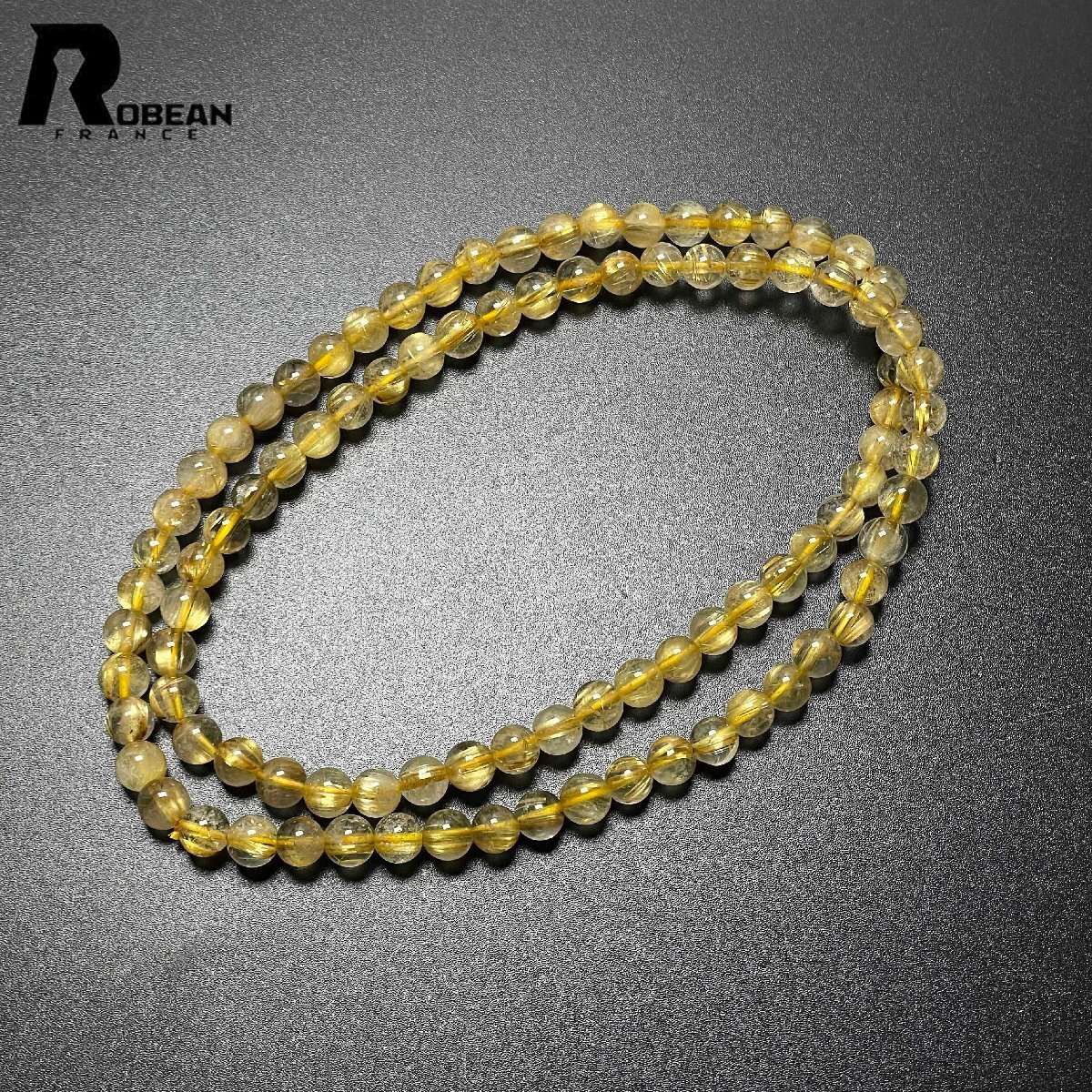 綺麗 EU製 定価10万円☆ROBEAN・タイチンルチル☆黄金針水晶