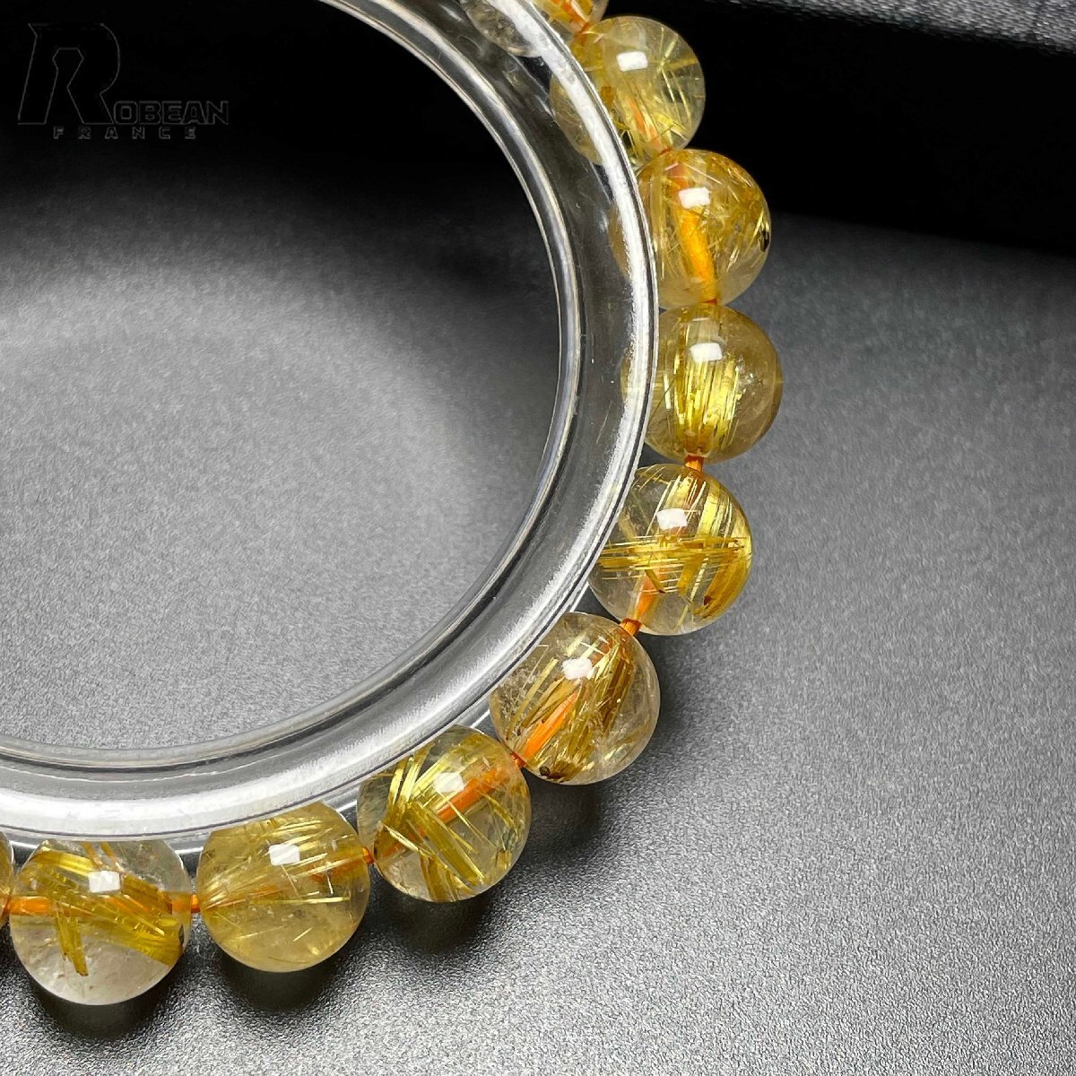 上品 EU製☆ROBEAN・極!極満針ルチルクォーツ☆ブレスレット
