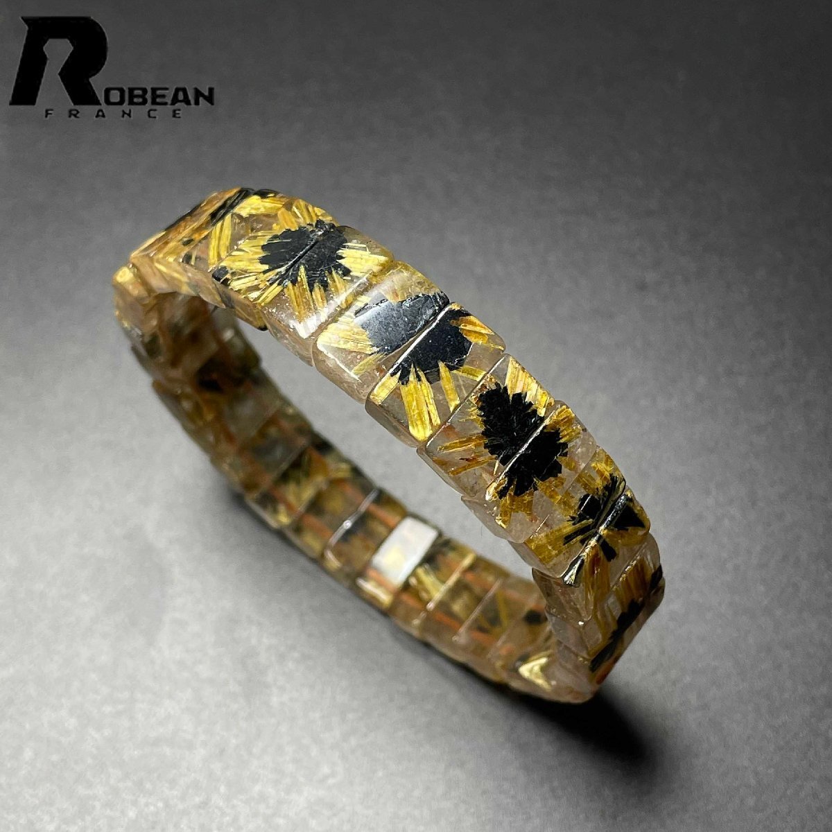 貴重EU製 定価10万円☆ROBEAN・太陽花タイチンルチルバングル