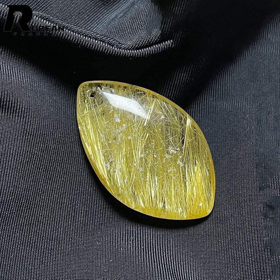 逸品 EU製 定価15万円☆ROBEAN・タイチンルチルペンダント☆黄金