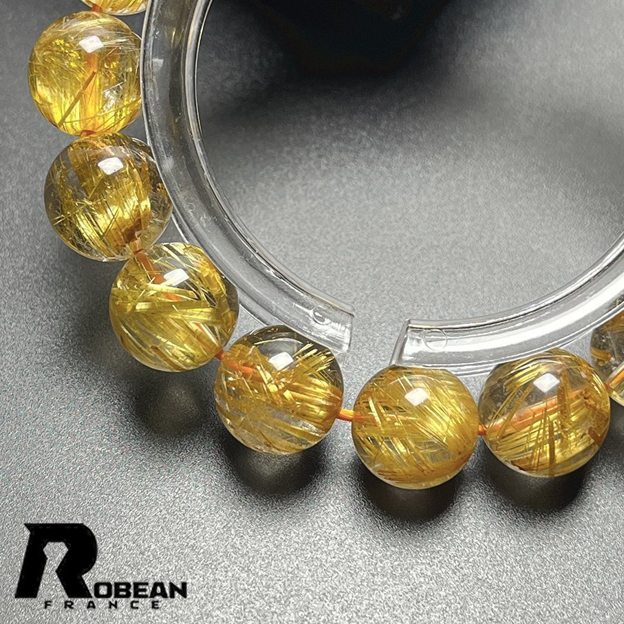 上品 EU製☆ROBEAN・極!極満針ルチルクォーツ☆ブレスレット