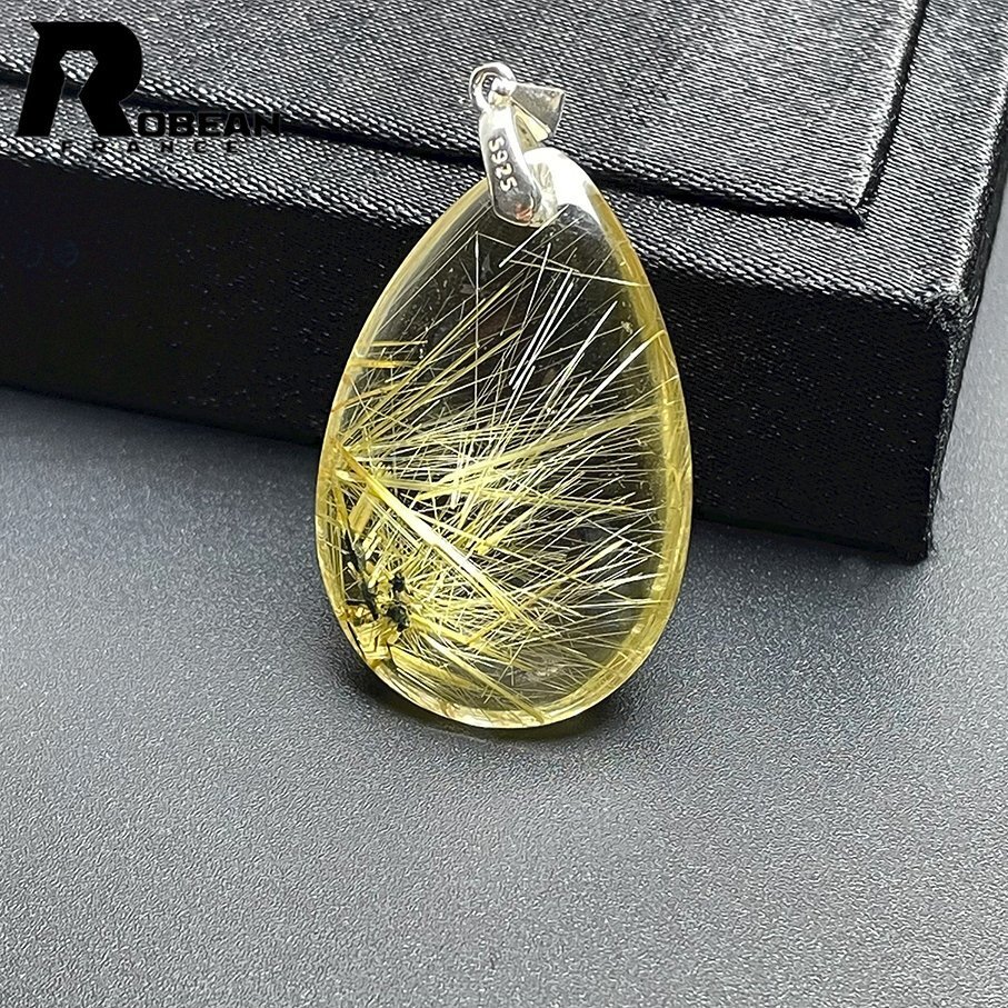 綺麗 EU製 定価19万円☆ROBEAN・タイチンルチルバングル☆黄金針