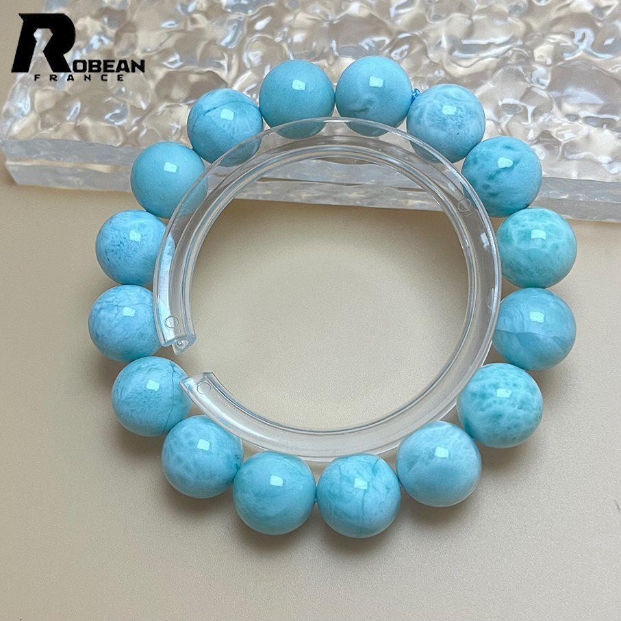 ブランド購入サイト 綺麗 定価23万円☆ROBEAN・ドミニカ共和国産のラリマー EU製 クリスタル、水晶