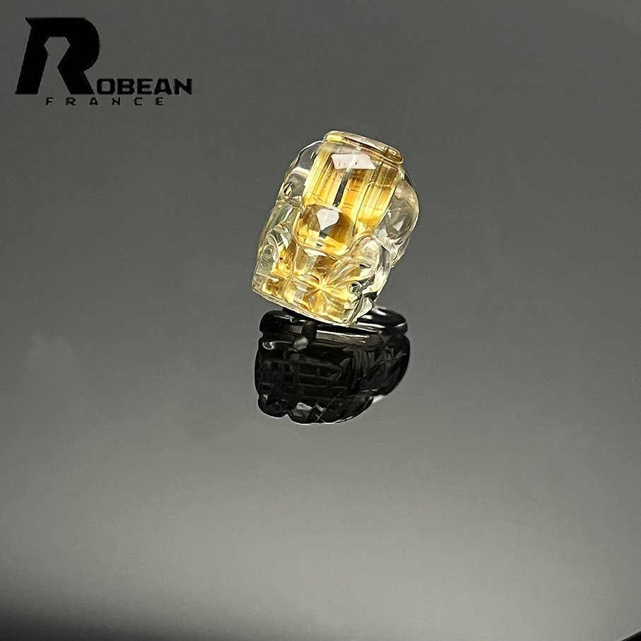 逸品EU製 定価22万円☆ROBEAN・極!極満針ルチルクォーツ・猫目