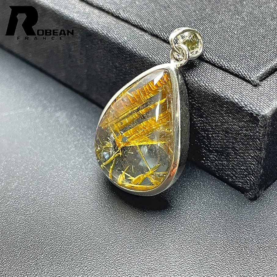 綺麗 EU製 定価19万円☆ROBEAN・タイチンルチルバングル☆黄金針
