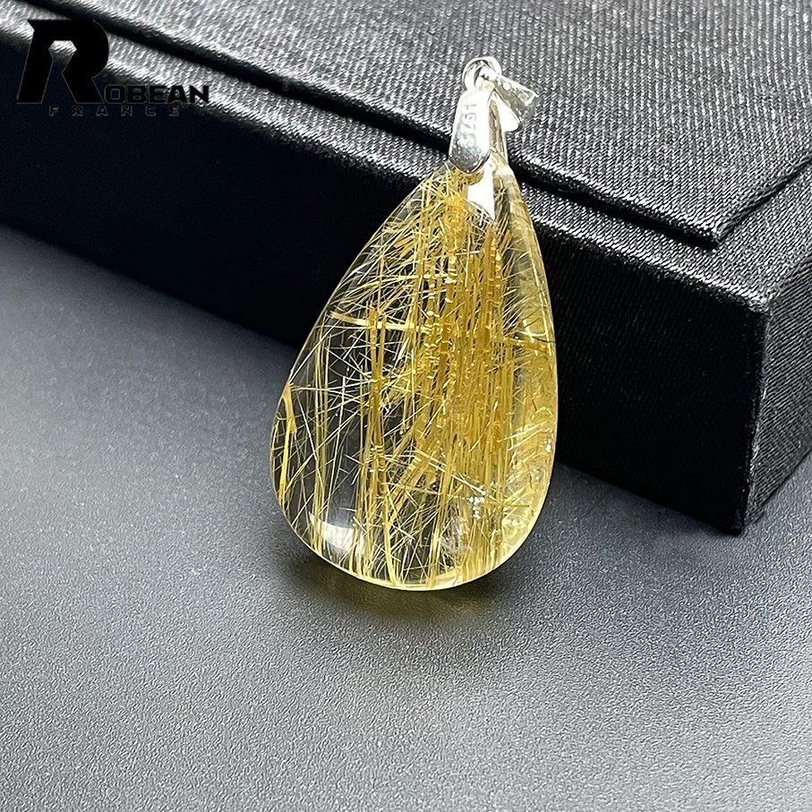 逸品 EU製 定価14万円☆ROBEAN・タイチンルチルペンダント☆黄金