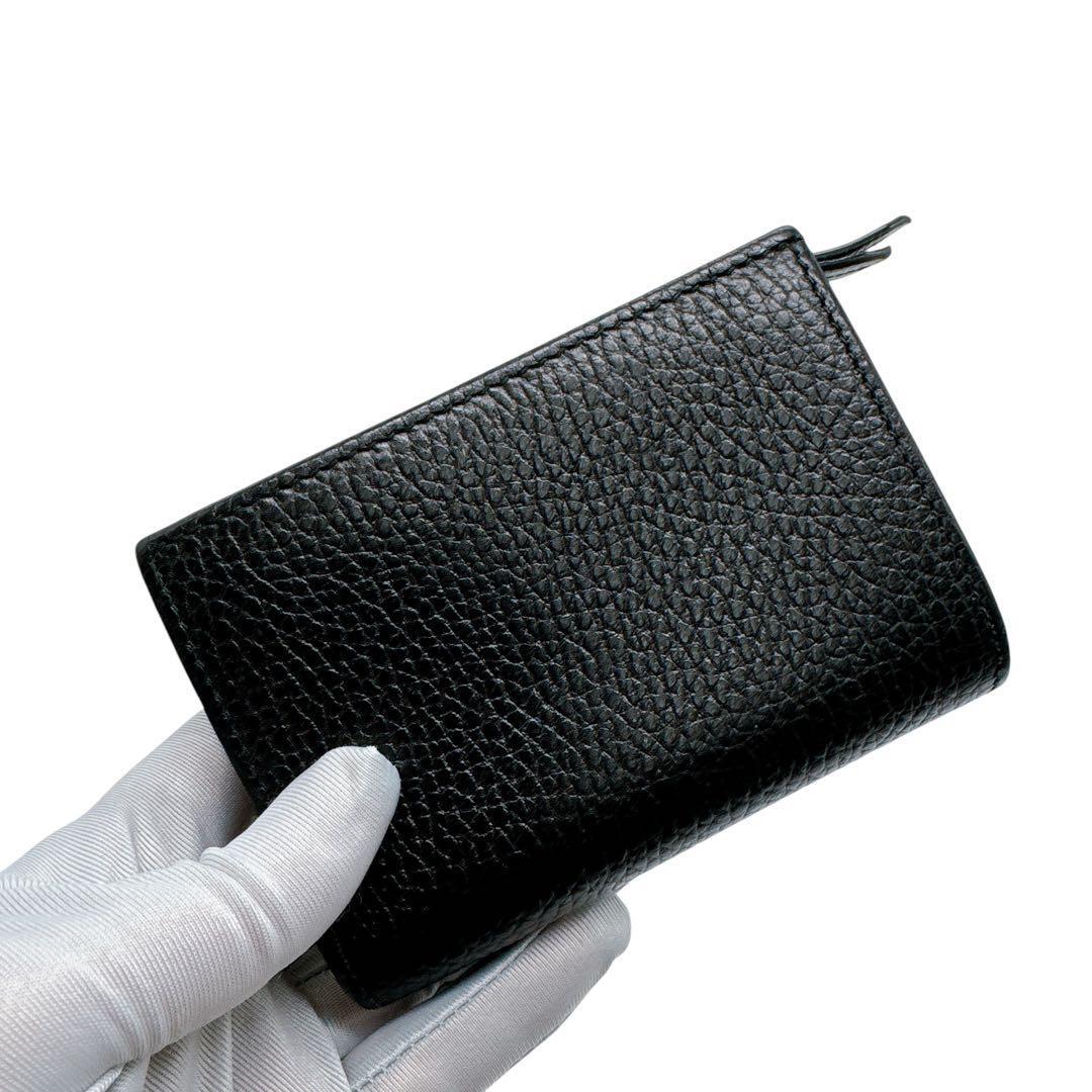 グッチ 772738 レザー ダブルG 二つ折り財布 GUCCI 美品 グッチ 772738 レザー ダブルG 二つ折り財布 GUCCI 美品