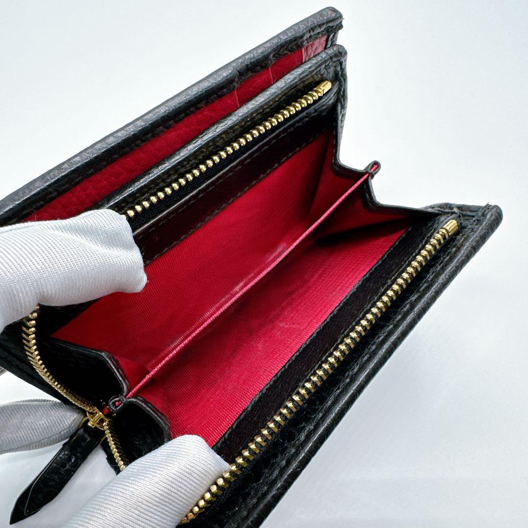 グッチ 772738 レザー ダブルG 二つ折り財布 GUCCI 美品 グッチ 772738 レザー ダブルG 二つ折り財布 GUCCI 美品