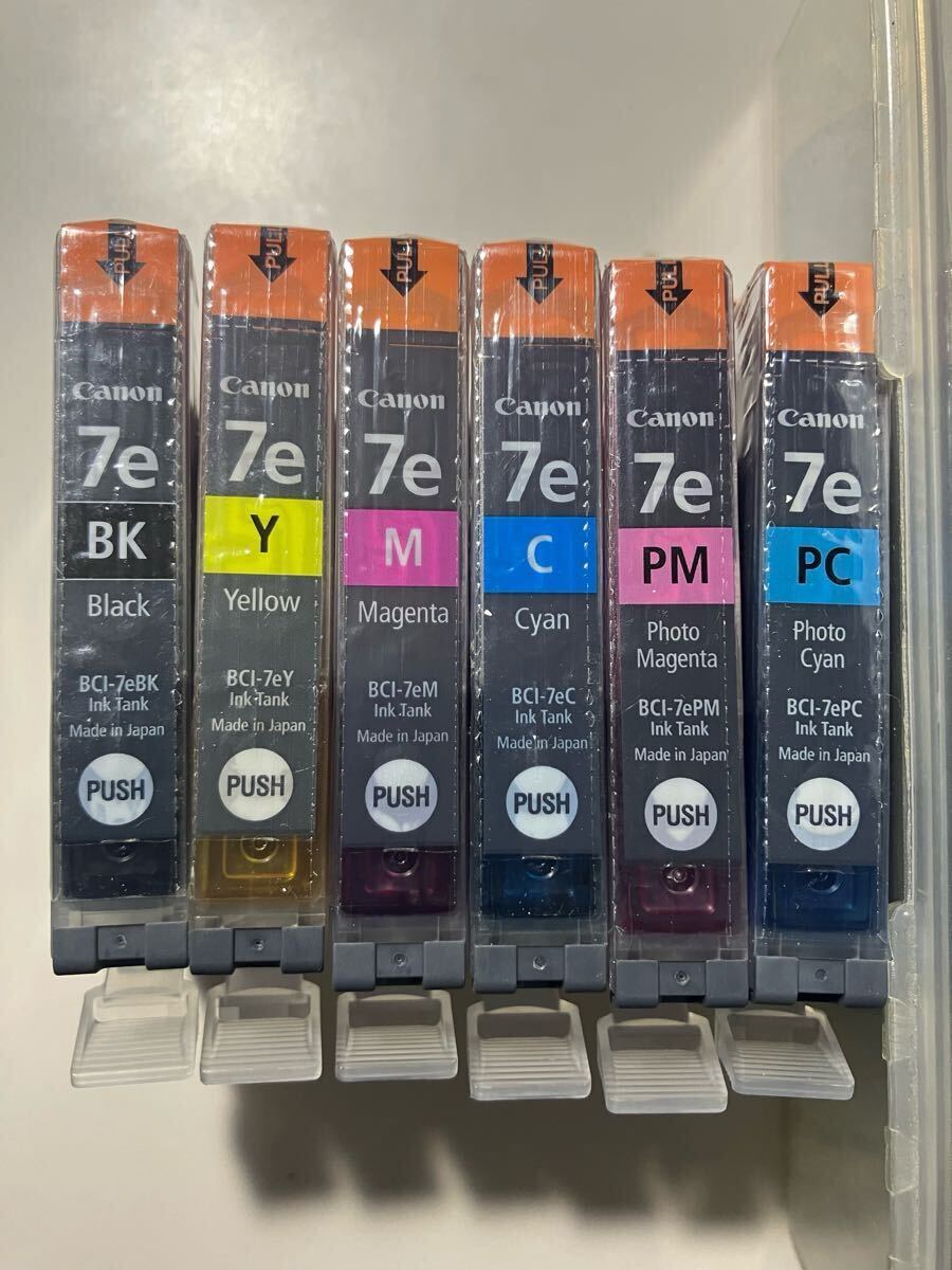 ［未使用］CANON キャノン 純正インクカートリッジ７e　6色_画像1