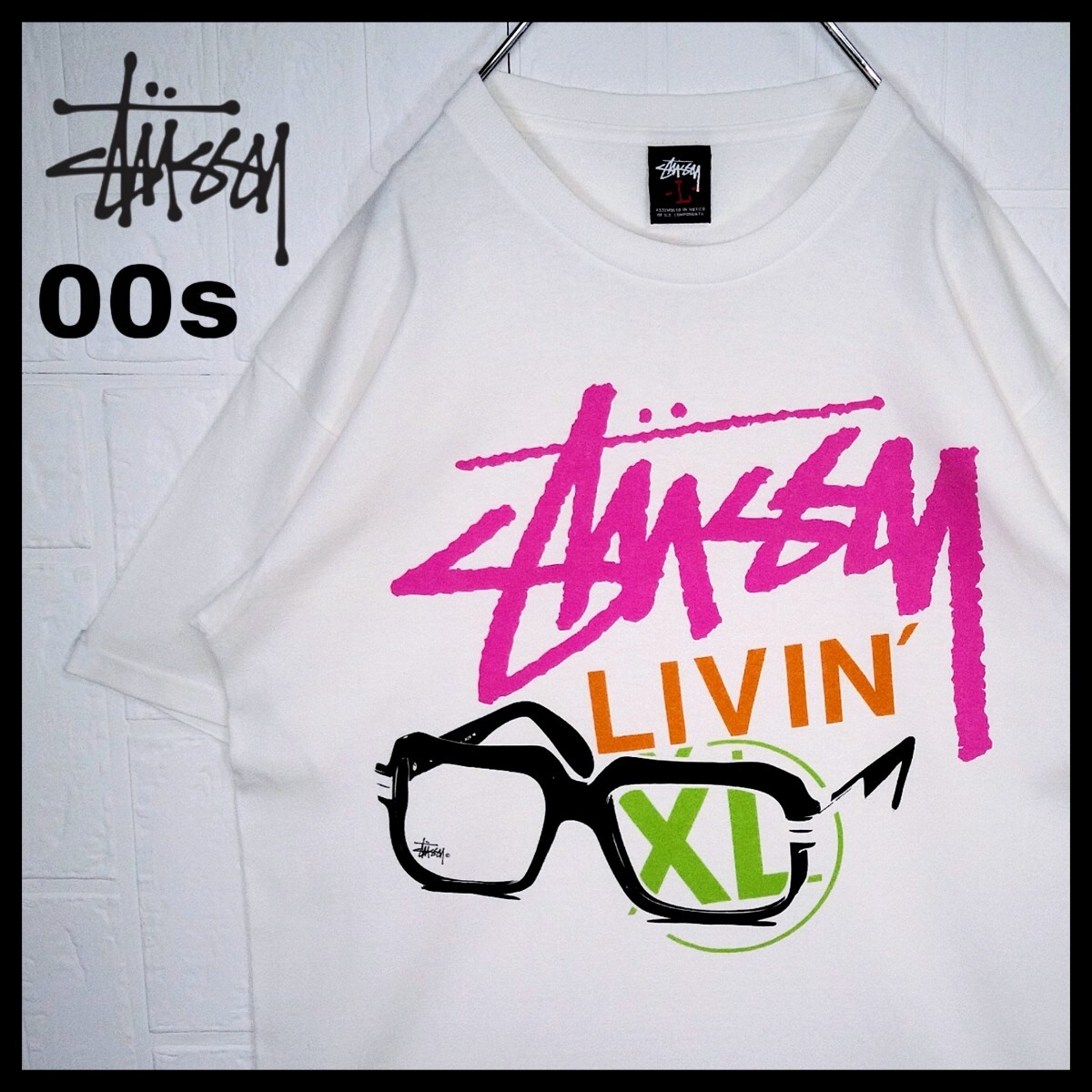 STUSSY/ステューシー》00s ロゴ グラフィック Tシャツ 半袖 白 STUSSY/ステューシー》00s ロゴ グラフィック Tシャツ 半袖 白