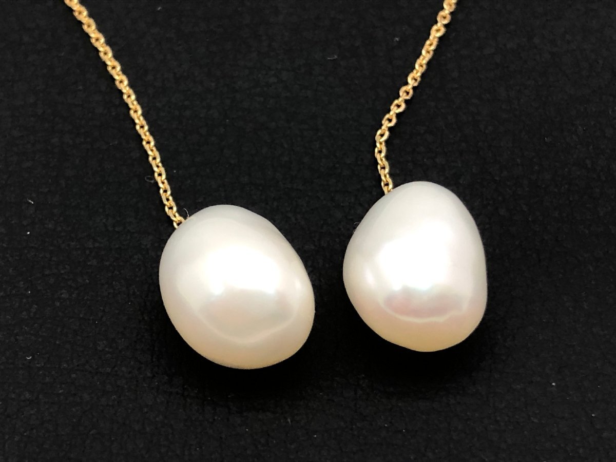 TASAKI 田崎真珠 バロック パール 750 ロング ピアス TASAKI 田崎真珠 バロック パール 750 ロング ピアス