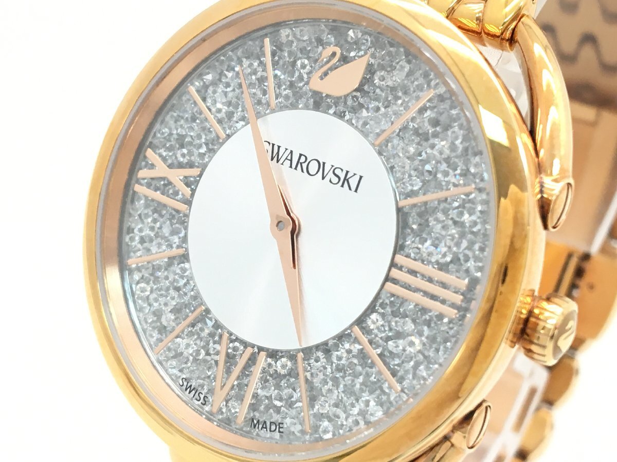 通販生活 ファッション SWAROVSKI スワロフスキー 動作 腕時計 クオーツ 箱付き 2針 その他