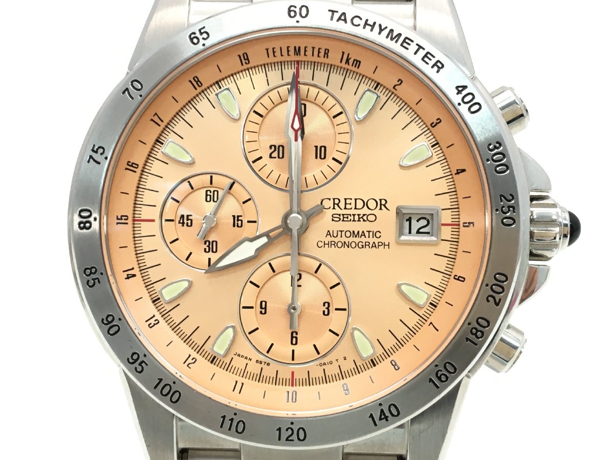 SEIKO セイコー CREDOR クレドール 6S78-0A10 デイト オレンジ SEIKO セイコー CREDOR クレドール 6S78-0A10 デイト オレンジ