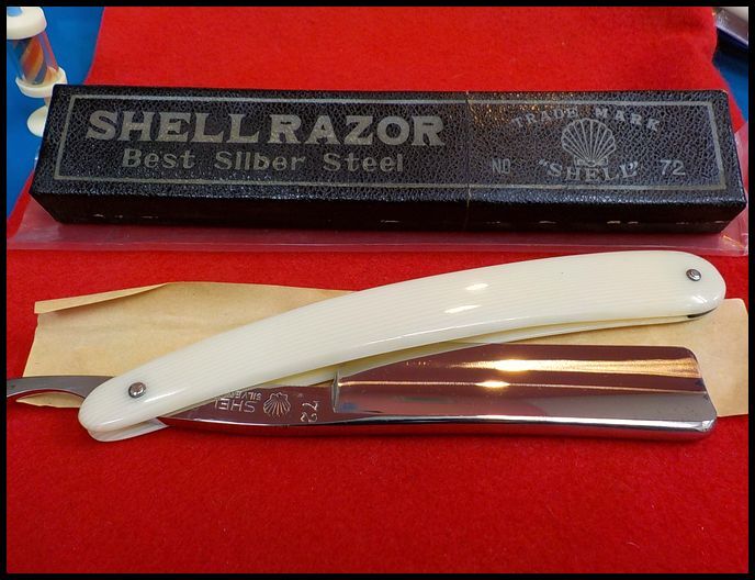 SP美 未使用 西洋剃刀 1960s SHELL (貝印 KAI) 谷藤 検 床屋 SP美 未使用 西洋剃刀 1960s SHELL (貝印 KAI) 谷藤 検 床屋