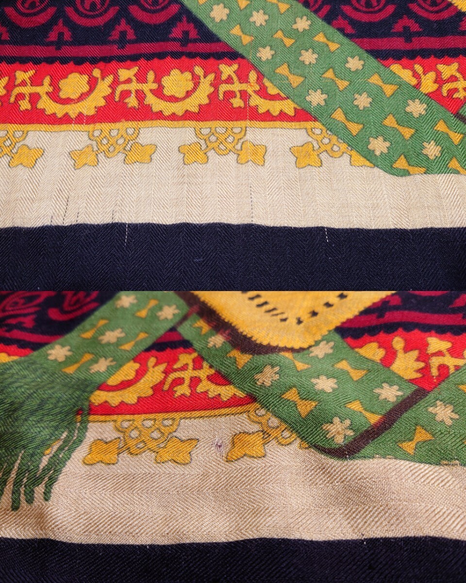 HERMES エルメス カレ 140 カレジェアン Brins d'or ブラック系 HERMES エルメス カレ 140 カレジェアン Brins d'or ブラック系