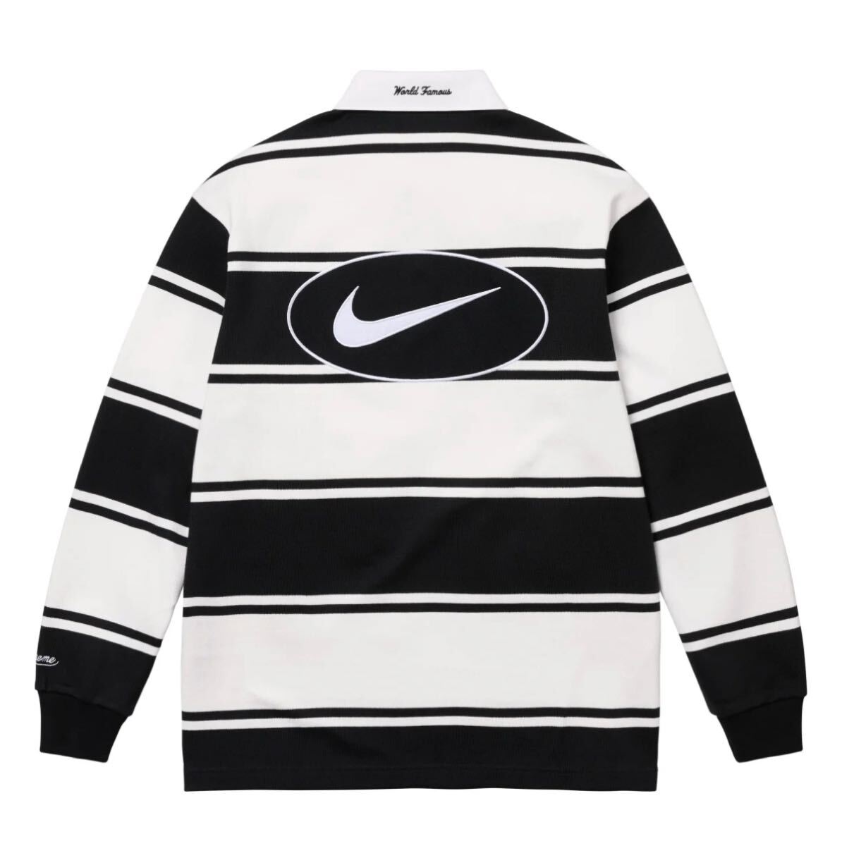 Supreme x Nike 25SS Stripe Rugby Shirt Black XLサイズ Supreme x Nike 25SS Stripe Rugby Shirt Black XLサイズ