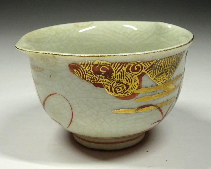 緑屋c□ 九谷庄三 九谷焼 金彩色絵 煎茶器揃 (急須 宝瓶 緑屋c□ 九谷庄三 九谷焼 金彩色絵 煎茶器揃 (急須 宝瓶