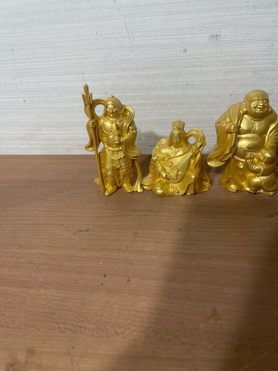 希少 在名 七福神 24KGP 秀雲 重さ約3kg 置物 大黒天 恵比寿 希少 在名 七福神 24KGP 秀雲 重さ約3kg 置物 大黒天 恵比寿