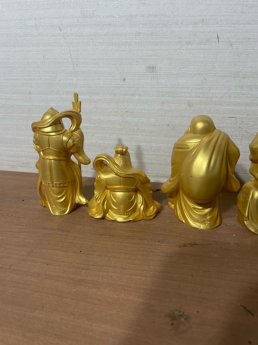 希少 在名 七福神 24KGP 秀雲 重さ約3kg 置物 大黒天 恵比寿 希少 在名 七福神 24KGP 秀雲 重さ約3kg 置物 大黒天 恵比寿