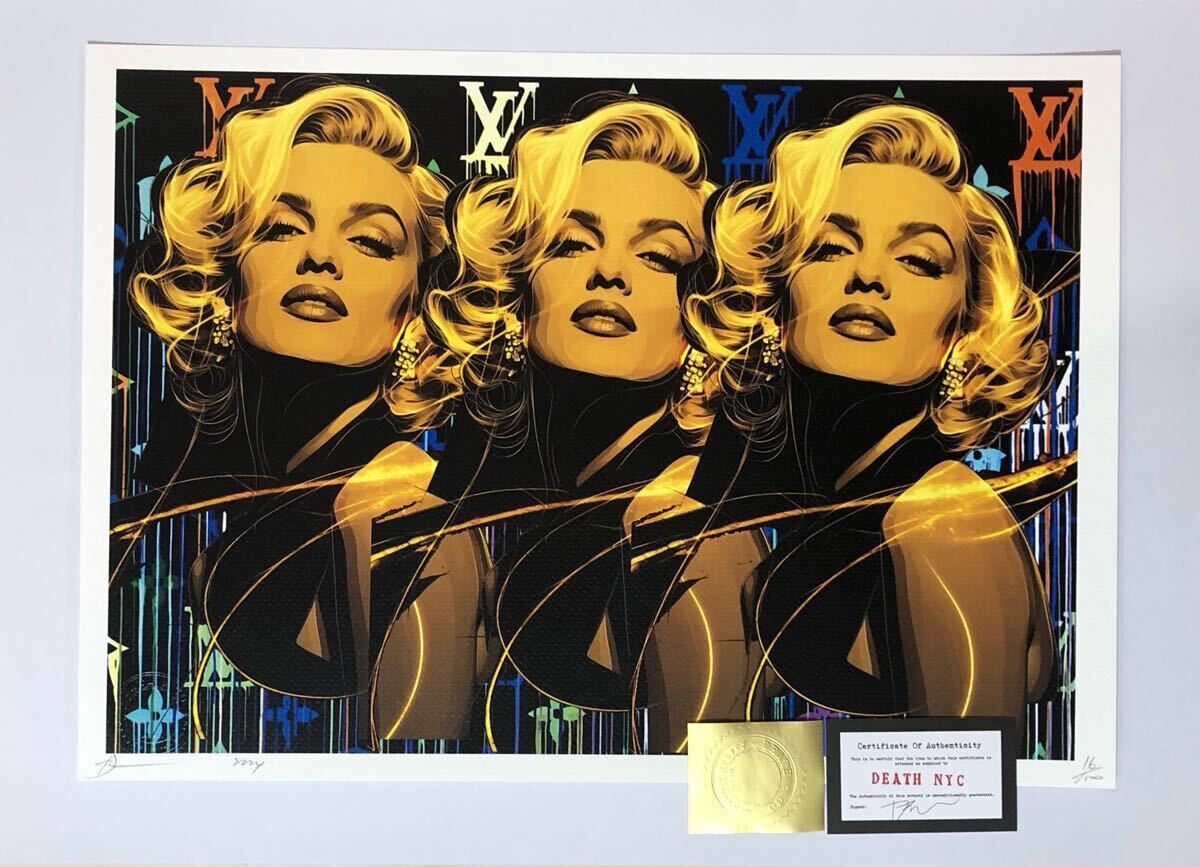 DEATH NYC アートポスター 世界限定100枚 マリリンモンロー DEATH NYC アートポスター 世界限定100枚 マリリンモンロー