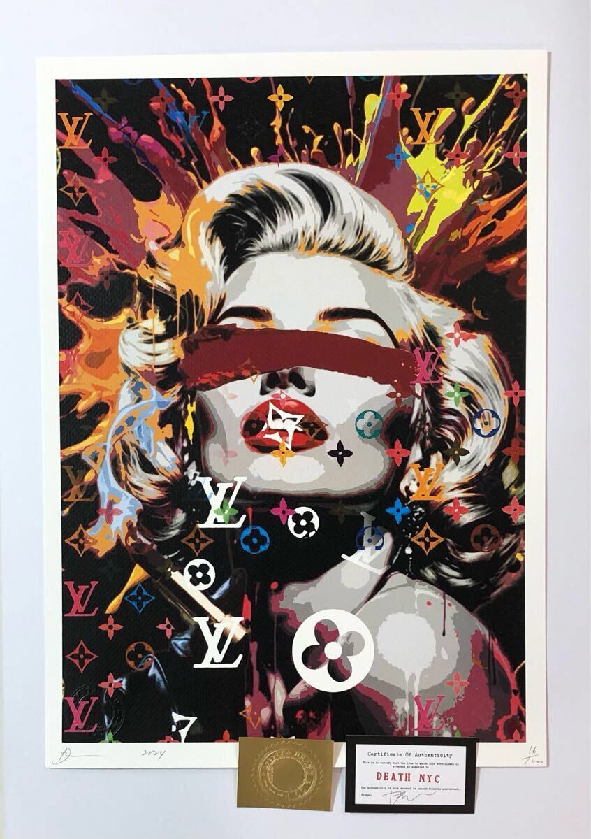 DEATH NYC アートポスター 世界限定100枚 マリリンモンロー DEATH NYC アートポスター 世界限定100枚 マリリンモンロー