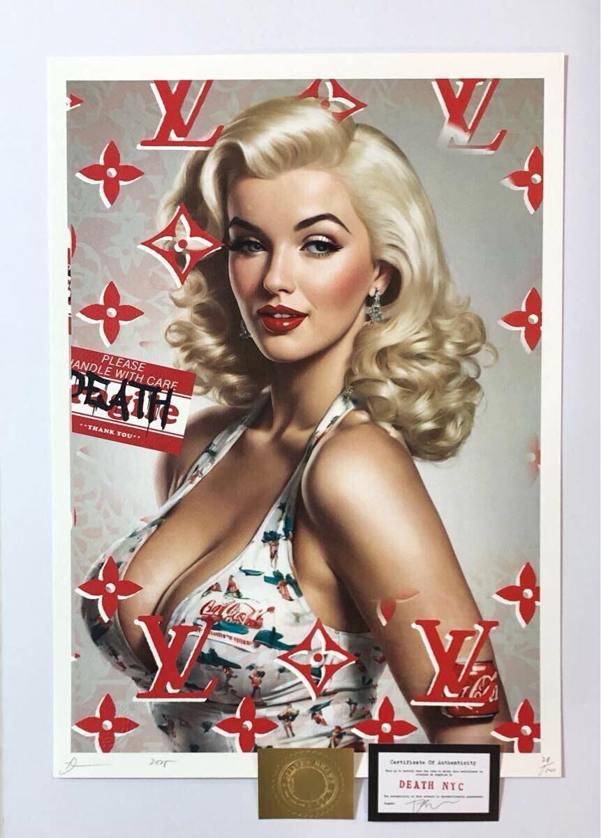 DEATH NYC アートポスター 世界限定100枚 マリリンモンロー DEATH NYC アートポスター 世界限定100枚 マリリンモンロー