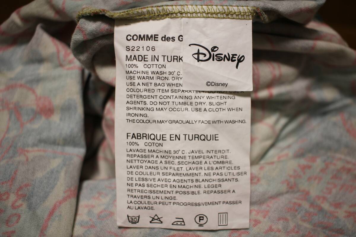 Lサイズ コムデギャルソンシャツ ディズニーミッキーマウス迷彩柄 切替Tシャツ COMME des GARCONS SHIRT 2014年春夏 2014SS Disney ARMY柄