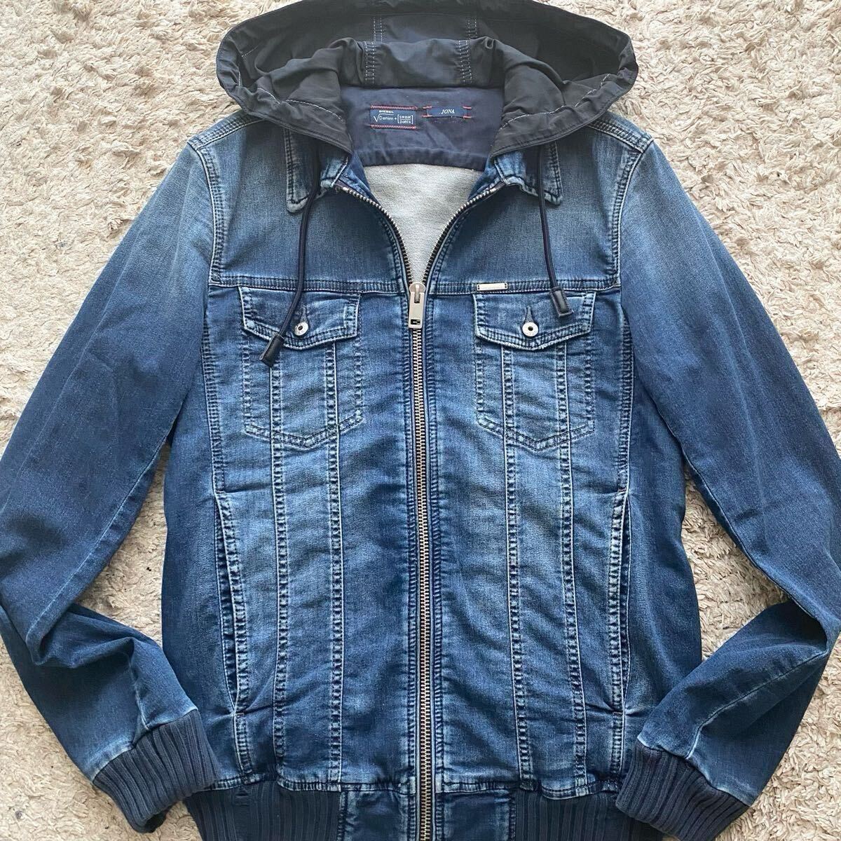極美品○L相当○DIESEL ディーゼル デニムジャケット ジップ 極美品○L相当○DIESEL ディーゼル デニムジャケット ジップ