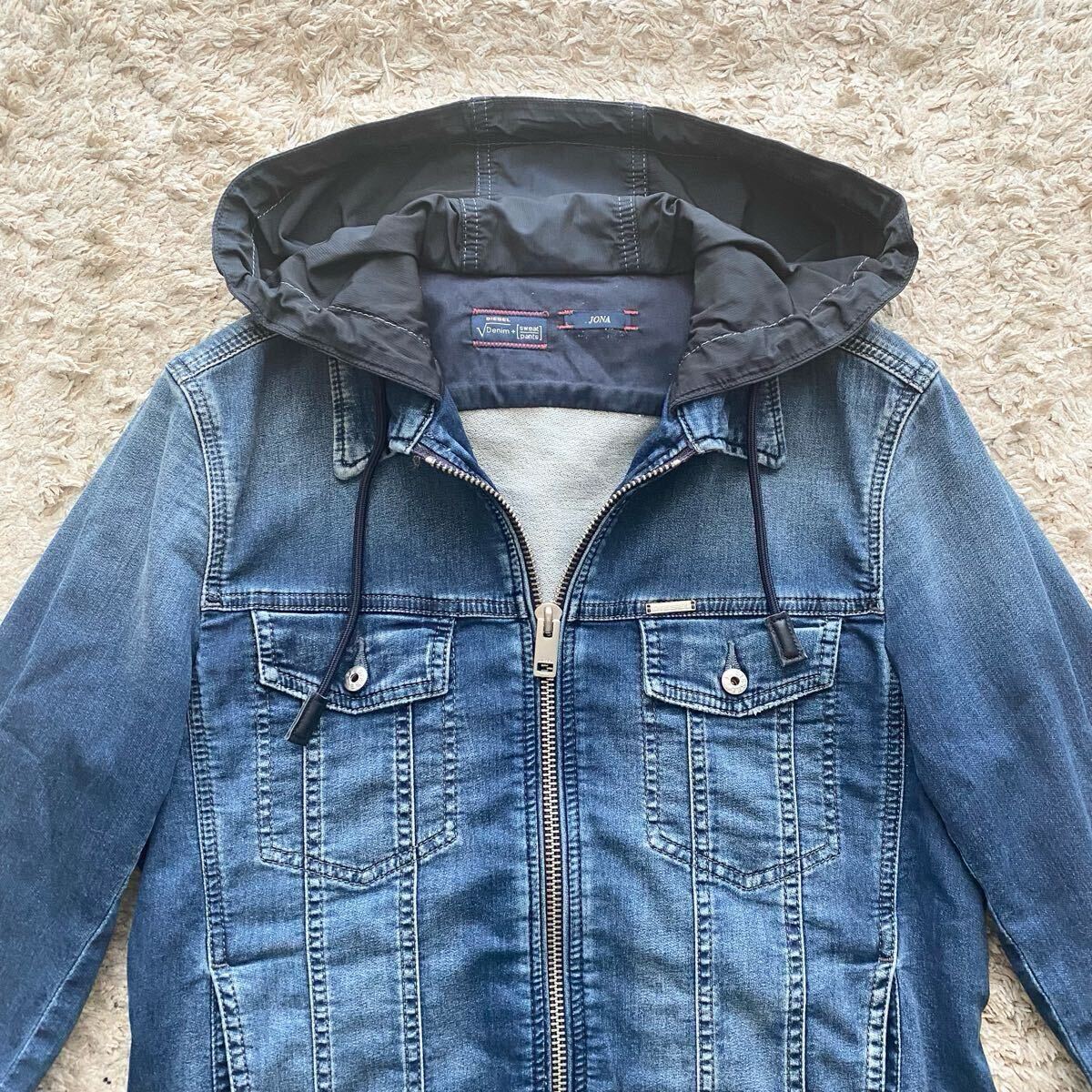 極美品○L相当○DIESEL ディーゼル デニムジャケット ジップ 極美品○L相当○DIESEL ディーゼル デニムジャケット ジップ