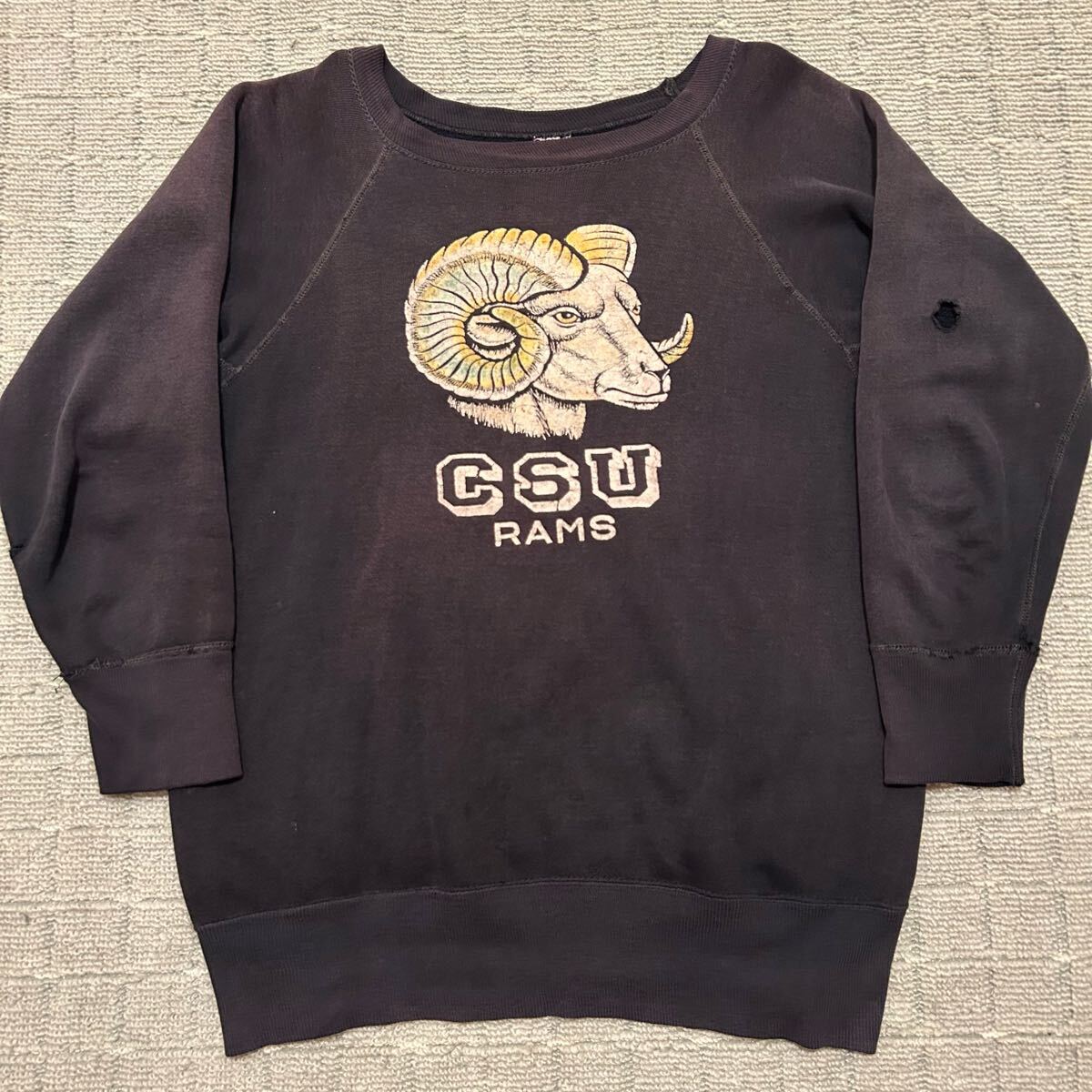 スペシャル 60s ビンテージ カラーフロッキー スウェット USA製 スペシャル 60s ビンテージ カラーフロッキー スウェット USA製