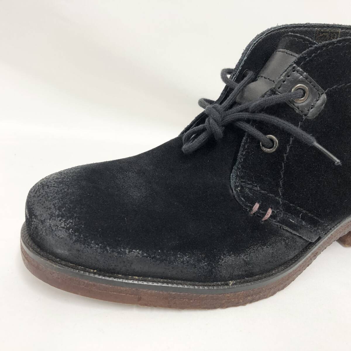 ○★訳有り 新品未使用 STEFANO ROSSI (ステファノロッシ) チャッカブーツ ブラック 25.5cm★○_画像7