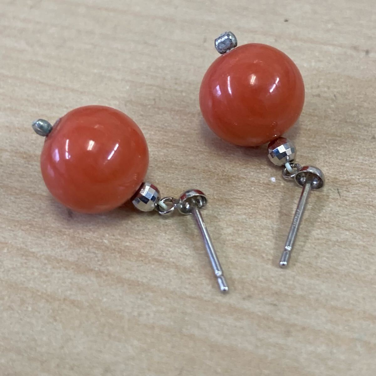 ☆T0420】珊瑚? さんご? サンゴ? ピアス ポスト部分 WGK14 ☆T0420】珊瑚? さんご? サンゴ? ピアス ポスト部分 WGK14