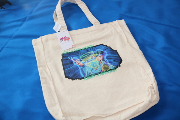  JoJo's Bizarre Adventure . сторона .. большая сумка неотбеленная ткань верхняя часть застежка-молния есть JOJO новый товар не использовался 