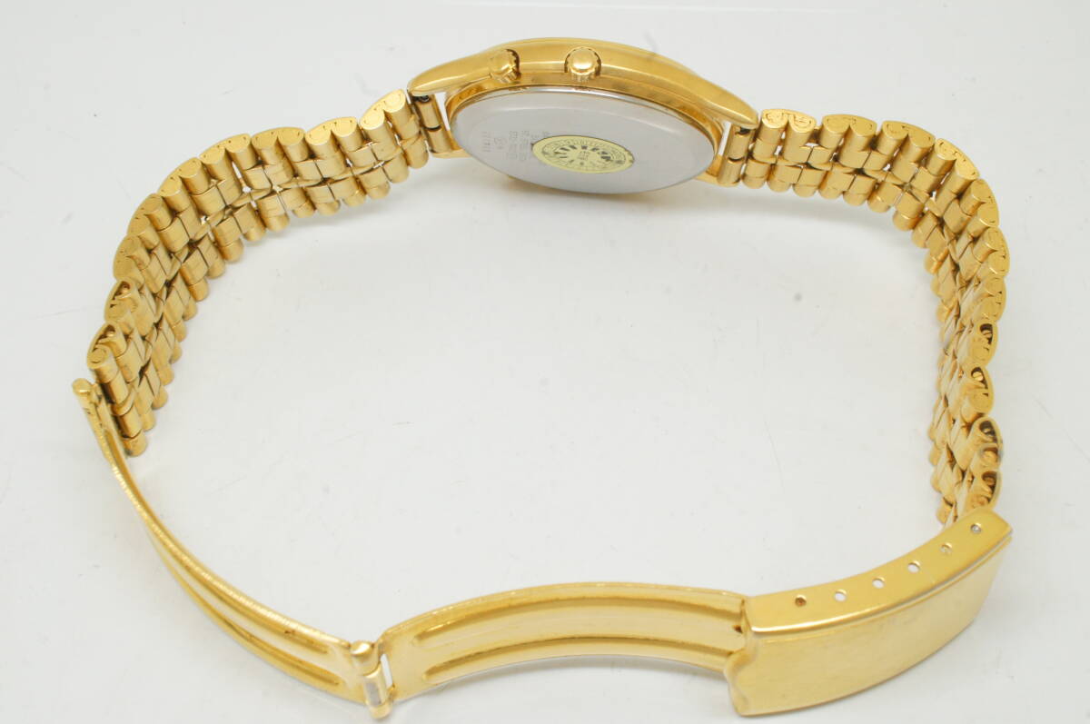D108○作動良好 SEIKO セイコー 5T32-7A20 ALARM アラーム 金