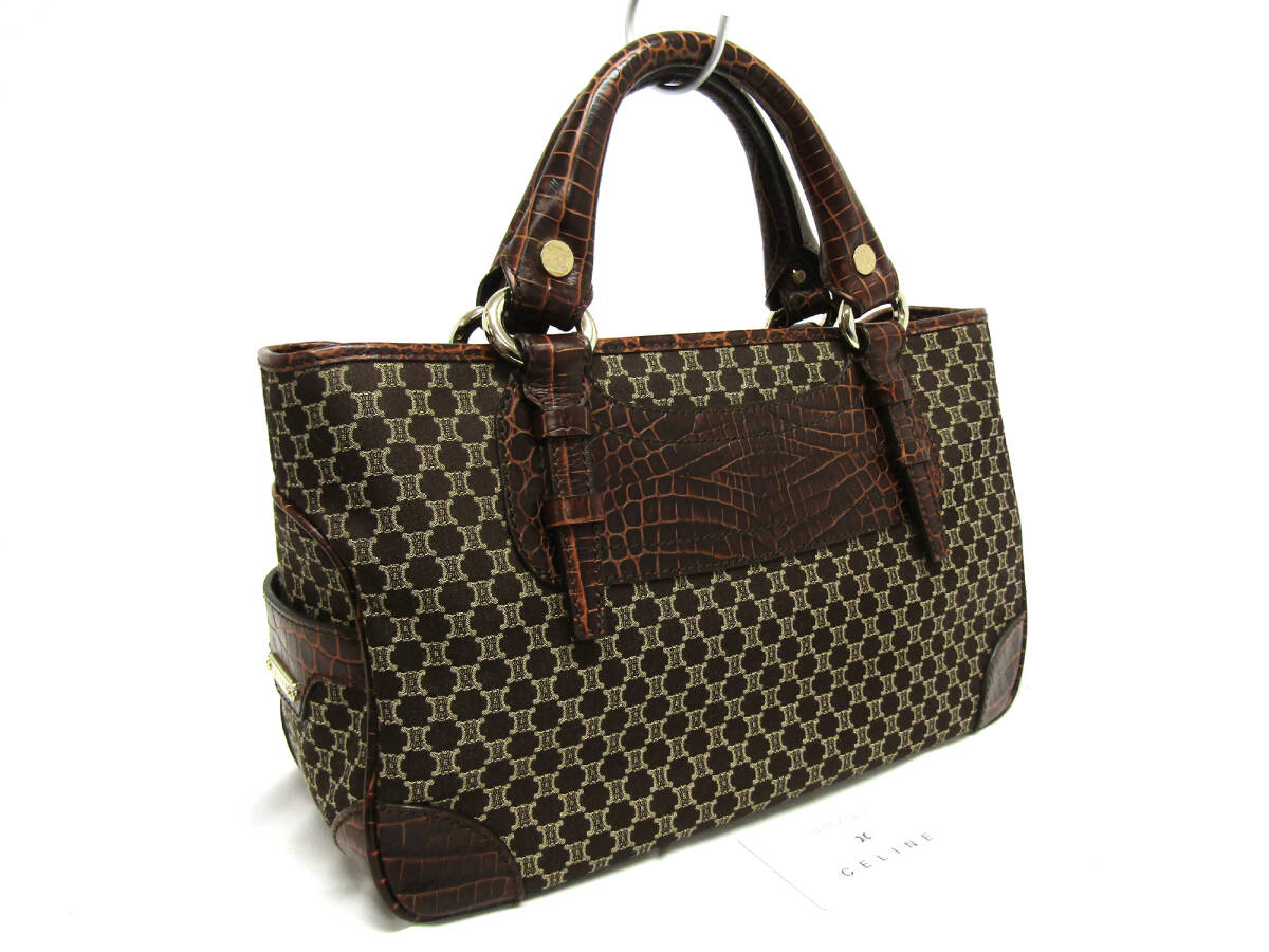 KD2363-152029 極美品【セリーヌ】ブギーバッグ・マカダム柄 KD2363-152029 極美品【セリーヌ】ブギーバッグ・マカダム柄
