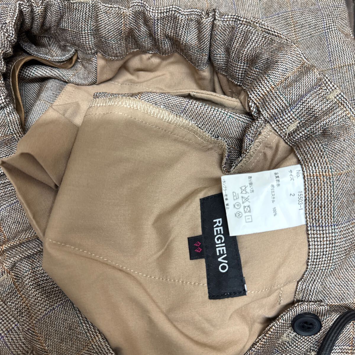 REGIEVO レジエボ チェック柄 チェックパンツ 未使用 サイズ2 定価11880 メンズ ボトム_画像9