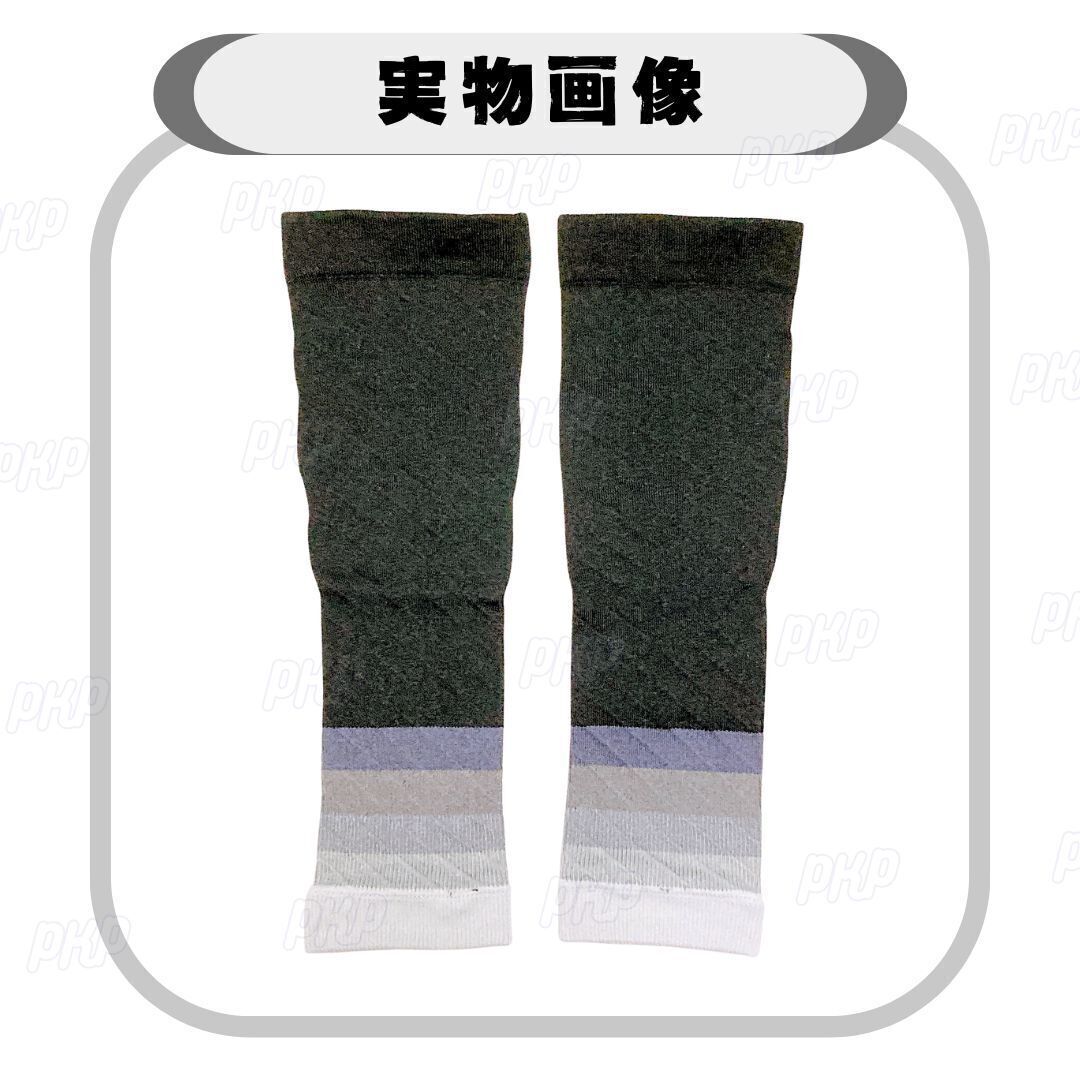 799-49 ふくらはぎサポーター 段階加圧 着圧 伸縮 むくみ 肉離れ 怪我防止 疲労軽減 加圧 運動 立ち仕事 スポーツ ブラック グレー 1足 ③_画像7