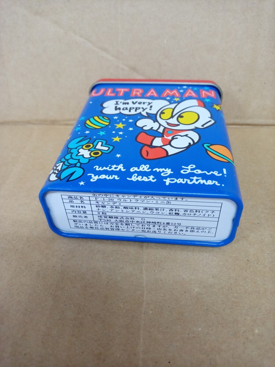 【送料無料 即決】（良好）ウルトラマン キャンディ缶 空き缶 味覚糖 1980年代 1990年代 / 昭和レトロ パッケージ 特撮 ヒーロー 怪獣