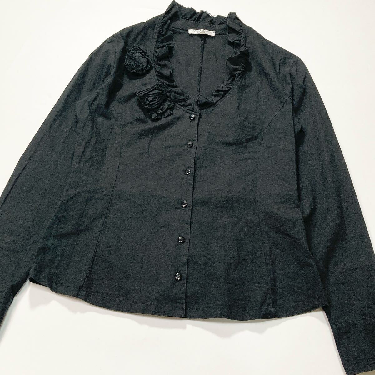 NARACAMICIE ナラカミーチェ シャツ ブラウス 花 ブラック 黒 0 S レディース B42501-71_画像4