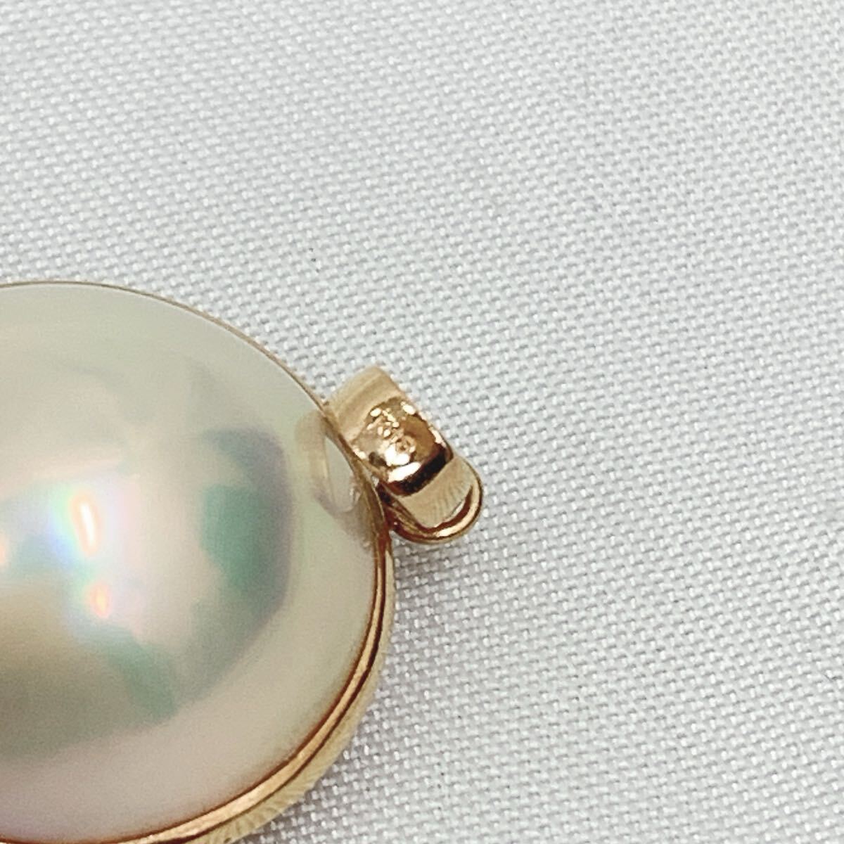 美品 K18 マベパール ペンダントトップ アクセサリー パール 美品 K18 マベパール ペンダントトップ アクセサリー パール
