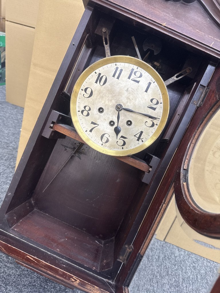 174936】1円~ 振り子時計 ドイツ製 グスタフ・ベッカー GB 柱 174936】1円~ 振り子時計 ドイツ製 グスタフ・ベッカー GB 柱