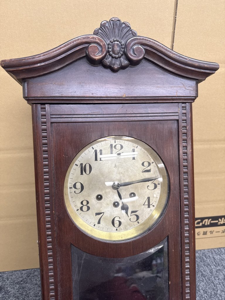 174936】1円~ 振り子時計 ドイツ製 グスタフ・ベッカー GB 柱 174936】1円~ 振り子時計 ドイツ製 グスタフ・ベッカー GB 柱