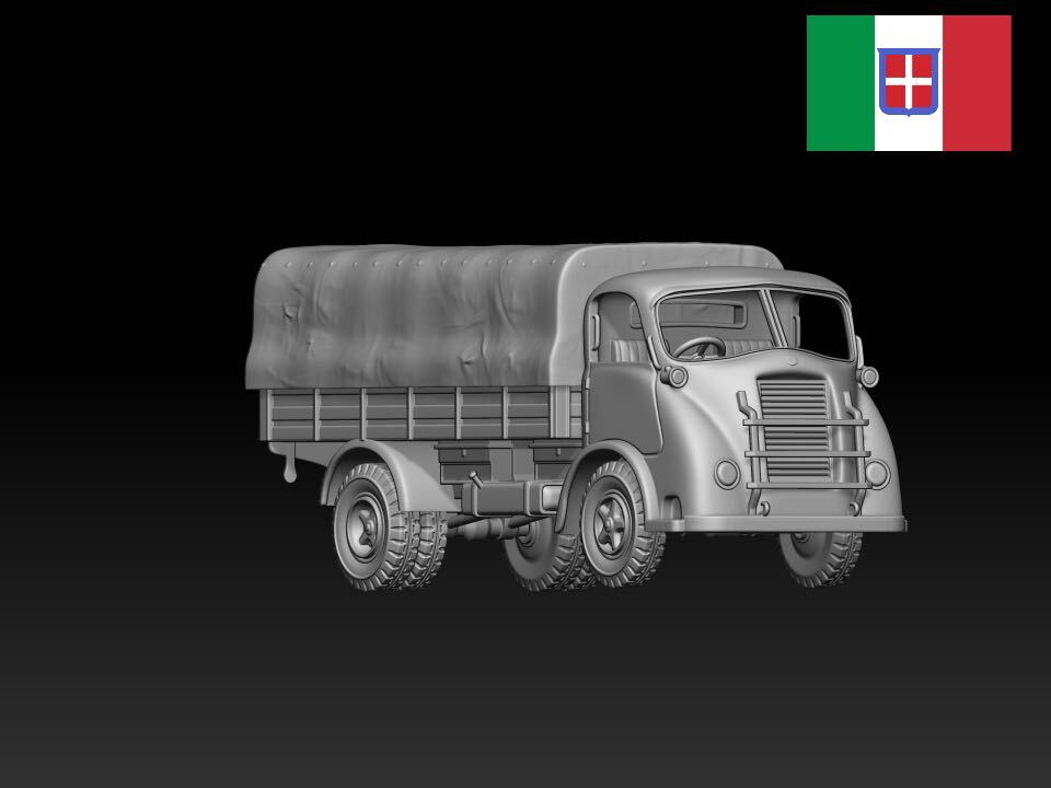 HINODE 1/144レジンキット 未涂裝　WW2 イタリア軍　アルファロメオ 800 軍用トラック　軍用車両ワールドタンクミュージアム240823