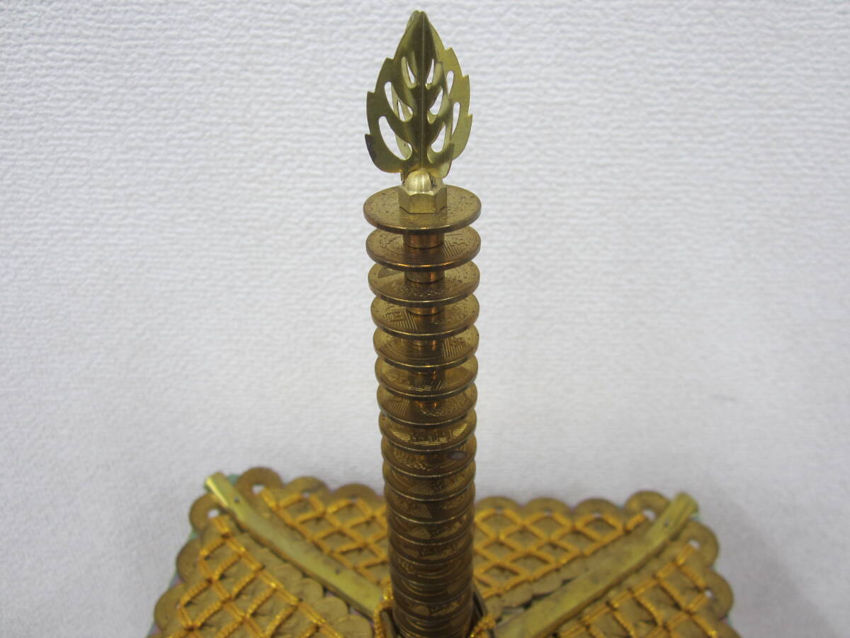 5円玉 五重塔 縁起物 レトロ 骨董品 置物 オブジェ インテリア 5円玉 五重塔 縁起物 レトロ 骨董品 置物 オブジェ インテリア
