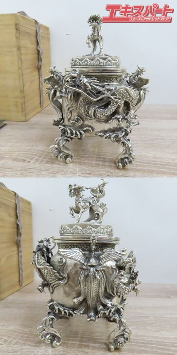 美品 高岡銅器 香炉 龍 鳳凰 須賀月芳 銅の炎 伝統工芸 蝋型鋳物 美品 高岡銅器 香炉 龍 鳳凰 須賀月芳 銅の炎 伝統工芸 蝋型鋳物